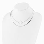 Sterling Silver Rhodium-plated 2 Strand 16in with 2in ext Necklace - Product Photo