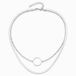 Sterling Silver Rhodium-plated 2 Strand 16in with 2in ext Necklace - Product Photo