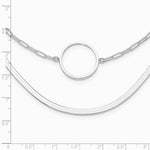 Sterling Silver Rhodium-plated 2 Strand 16in with 2in ext Necklace - Product Photo