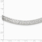 Sterling Silver Polished and Textured 8mm Flat Herringbone 18in Necklace - Product Photo