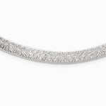 Sterling Silver Polished and Textured 8mm Flat Herringbone 18in Necklace - Product Photo