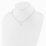 Sterling Silver RH-plated Miraculous Medal Link 16in with 2in ext. Necklace - Product Photo