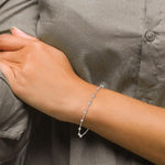 Sterling Silver Adjustable Rosary Bracelet - Product Photo