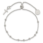 Sterling Silver St. Benedict Adjustable Rosary Bracelet - Product Photo