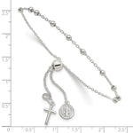 Sterling Silver St. Benedict Adjustable Rosary Bracelet - Product Photo