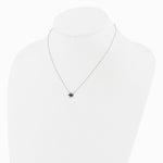 Sterling Silver Multi Color CZ Evil Eye 16in with 2in ext Necklace - Product Photo