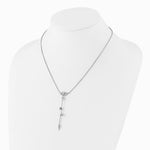 Pure Fire Sterling Silver Rhodium-plated Evil Eye CZ 18in with 2in ext Necklac - Product Photo