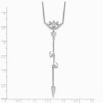 Pure Fire Sterling Silver Rhodium-plated Evil Eye CZ 18in with 2in ext Necklac - Product Photo