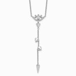 Pure Fire Sterling Silver Rhodium-plated Evil Eye CZ 18in with 2in ext Necklac - Product Photo