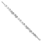 SS RH-pltd Brushed/Polished Ovals 7.5in w/.5in ext. Bracelet - Product Photo