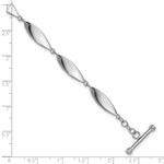 Sterling Silver Rhodium-plated Polished 7.5in Toggle Bracelet - Product Photo