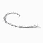 Sterling Silver Rhodium-plated Polished CZ Graduated Tennis Bracelet - Product Photo