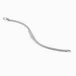 Sterling Silver Rhodium-plated Polished CZ Graduated Tennis Bracelet - Product Photo