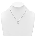 Sterling Silver Rhodium-plated Polished 16 w/2in ext Abstract Necklace - Product Photo