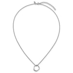 Sterling Silver Rhodium-plated Polished 16 w/2in ext Abstract Necklace - Product Photo
