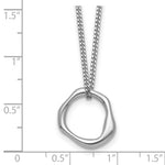Sterling Silver Rhodium-plated Polished 16 w/2in ext Abstract Necklace - Product Photo