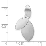 Sterling Silver Rh-pltd Brushed/Polished Fancy Chain Slide Pendant - Product Photo