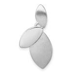 Sterling Silver Rh-pltd Brushed/Polished Fancy Chain Slide Pendant - Product Photo