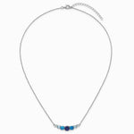 Sterling Silver RH-plated Lab Cr. Spinel/Cr. Aquamarine 16in w/ 2in Ext Necklace - Product Photo