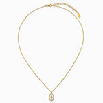 Sterling Silver Gold-plat CZ Enamel Miraculous Medal with 2in ext. Necklace - Product Photo