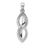 Sterling Silver Rhodium-plated CZ Pendant - Product Photo