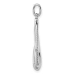 Sterling Silver Rhodium-plated CZ Polished Tear Drop Pendant - Product Photo