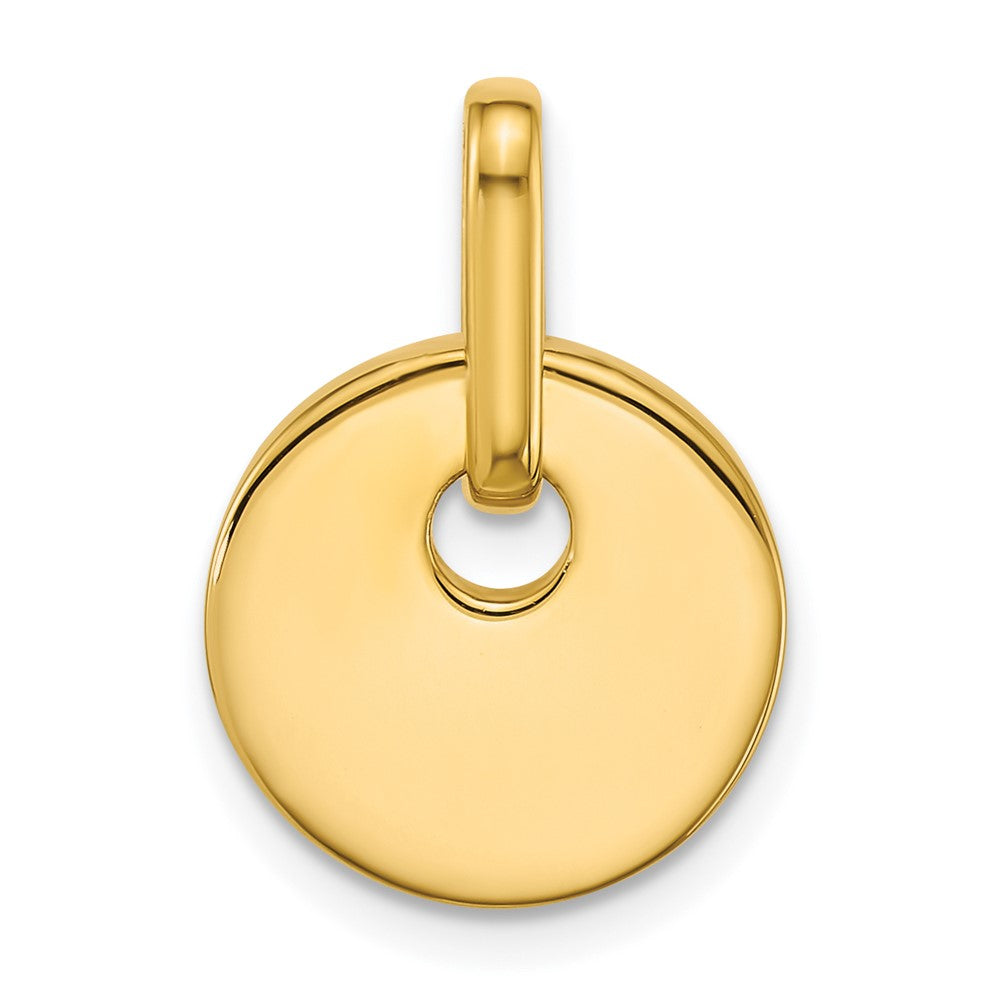 Sterling Silver Gold-plated Mother of Pearl Drop Pendant - Product Photo