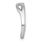 Sterling Silver Rhodium-plated Scratch-finish Fancy Chain Slide Pendant - Product Photo