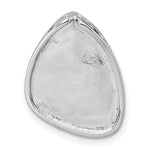 Sterling Silver Rhodium-plated Scratch-finish Fancy Chain Slide Pendant - Product Photo