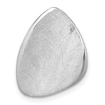 Sterling Silver Rhodium-plated Scratch-finish Fancy Chain Slide Pendant - Product Photo