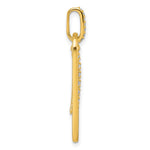 Sterling Silver Gold-tone White CZ Dangle Pendant - Product Photo