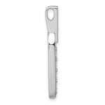 Sterling Silver Rhodium-plated Polished CZ Elongated Oval Pendant - Product Photo