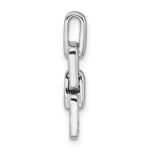 Sterling Silver Rhodium-plated CZ Double Square Pendant - Product Photo
