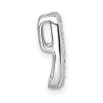 Sterling Silver Rhodium-plated Polished CZ Chain Slide - Product Photo