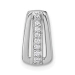 Sterling Silver Rhodium-plated Polished CZ Chain Slide - Product Photo