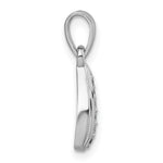 Sterling Silver Rhodium-plated Polished CZ Teardrop Pendant - Product Photo