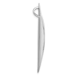 SS Rhodium-plated Polished and Brushed Fancy Chain Slide Pendant - Product Photo