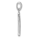 Sterling Silver Rhodium-plated CZ Dangle Pendant - Product Photo