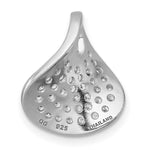 Sterling Silver Rhodium-plated Polished CZ Pendant - Product Photo