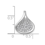Sterling Silver Rhodium-plated Polished CZ Pendant - Product Photo