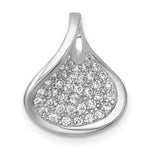 Sterling Silver Rhodium-plated Polished CZ Pendant - Product Photo