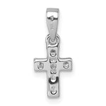 Sterling Silver Rhodium-plated Children's CZ Cross Pendant - Product Photo