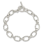 Sterling Silver 7.75inch Polished Fancy Link Toggle Bracelet - Product Photo