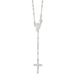 Sterling Silver Polished Rosary Necklace - Product Photo