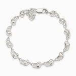 Sterling Silver Skull Bracelet - Product Photo
