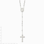 Sterling Silver Polished Rosary Necklace - Product Photo