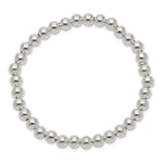 Sterling Silver Polished Bead Stretch Bracelet - Product Photo