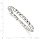 Sterling Silver Polished Bead Stretch Bracelet - Product Photo