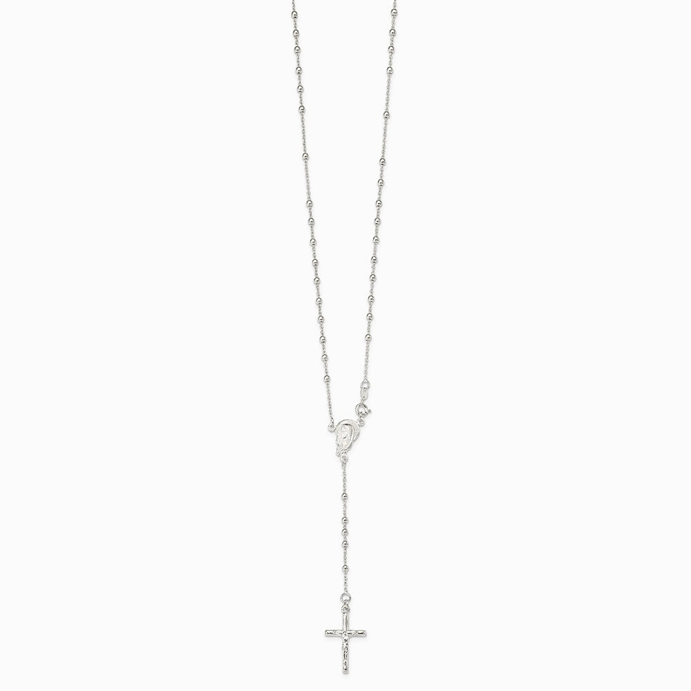 Sterling Silver Crucifix Necklace - Product Photo