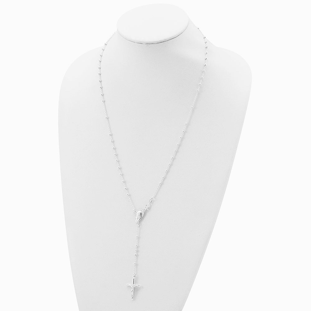 Sterling Silver Crucifix Necklace - Product Photo